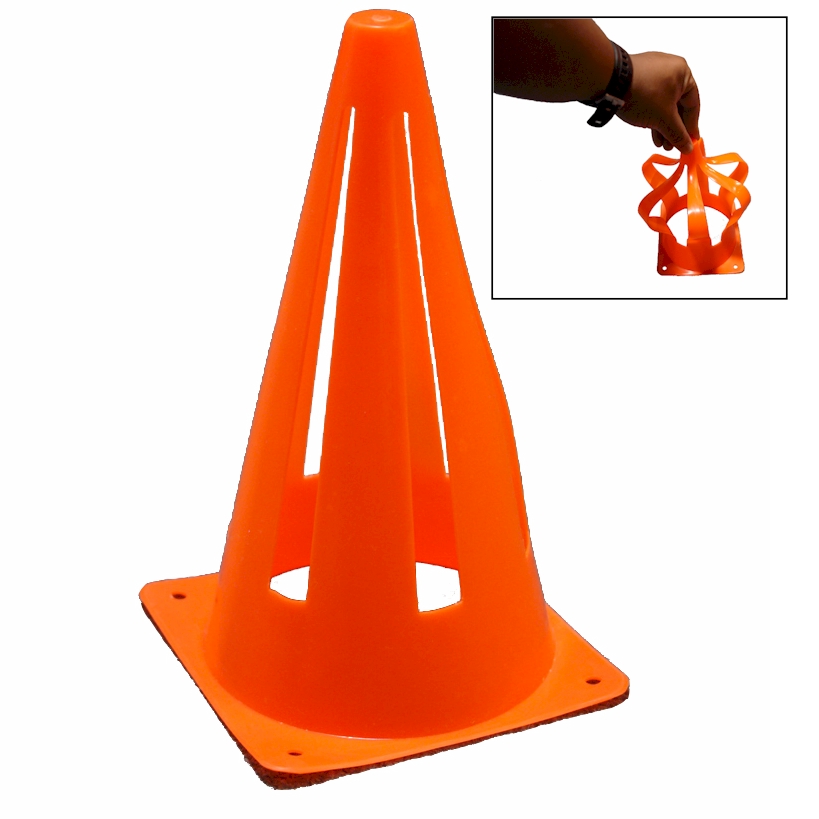 Workoutz 9-Inch Collapsible Safety Cones (1 Dozen)